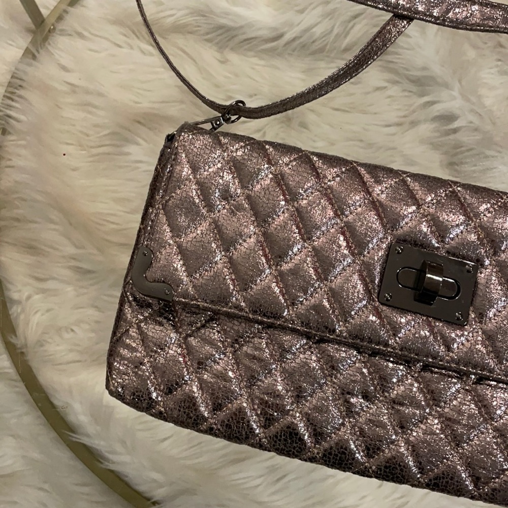 Shiny Pewter Crossbody